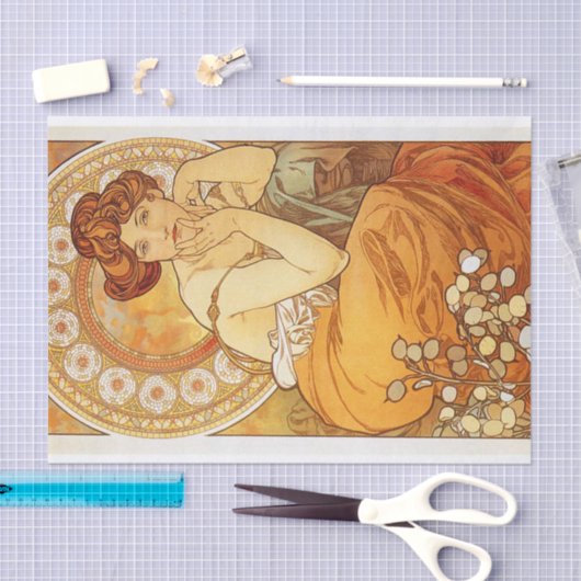 Topaz van Alphonse Mucha Tissuepapier (Craft)