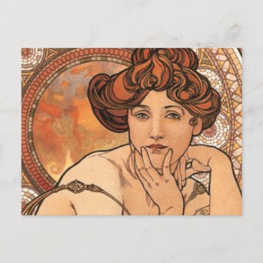 Topaz van Mucha Briefkaart (Voorkant)