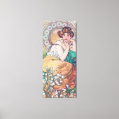 Topaz (vier juwelen), Alphonse Mucha Canvas Afdruk (Voorkant)