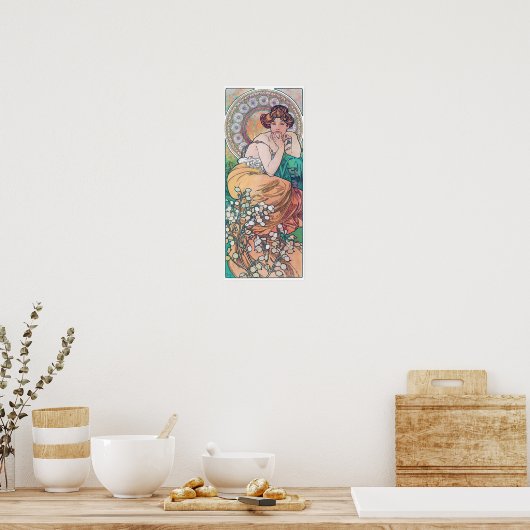 Topaz (vier juwelen), Alphonse Mucha Poster (Keuken)