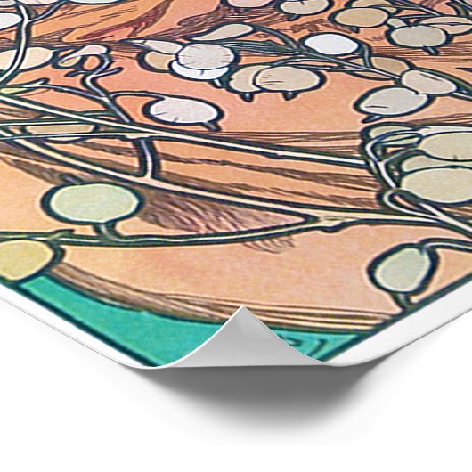 Topaz (vier juwelen), Alphonse Mucha Poster (Hoek)