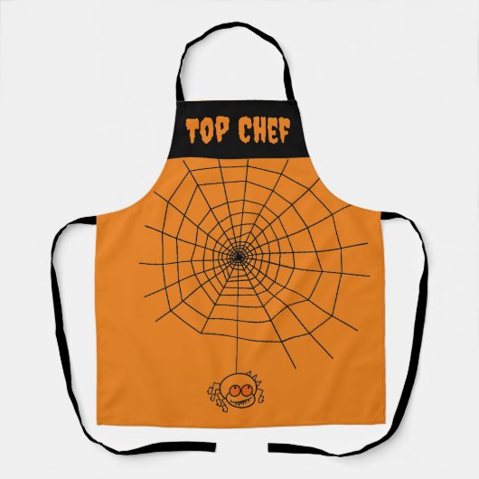 "Topchef". Halloween Spider Schort (Voorkant)