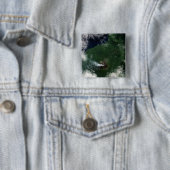 Topconferentie van de Ulawun-vulkaan in Nieuw-Brit Vierkante Button 5,1 Cm (In situ)