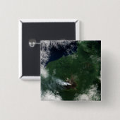 Topconferentie van de Ulawun-vulkaan in Nieuw-Brit Vierkante Button 5,1 Cm (Voorkant /achterkant)