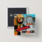 Topconferentie van Helsinki Trump/Poetin Speld voo Vierkante Button 5,1 Cm (Voorkant /achterkant)