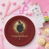  topdanseres gefeliciteerd papieren bordje (Feest)