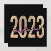 Topdesign van 2023 met glitterige textuur save the date (Voorkant / Achterkant)