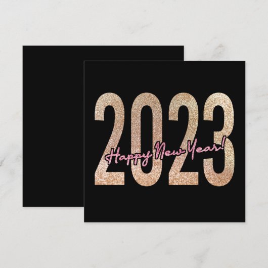 Topdesign van 2023 met glitterige textuur save the date (Voorkant / Achterkant)