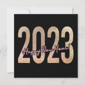 Topdesign van 2023 met glitterige textuur save the date (Voorkant)