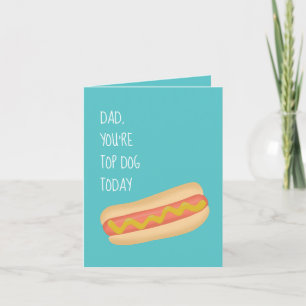 Topdog hotdog-Vaderdag Kaart