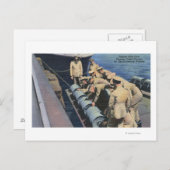 Topedo Boat Crew Prepares Depth Charge - Amerikaan Briefkaart (Voorkant / Achterkant)