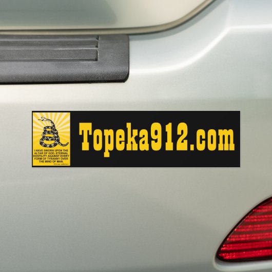 Topeka912.com Bumpersticker (Op auto)