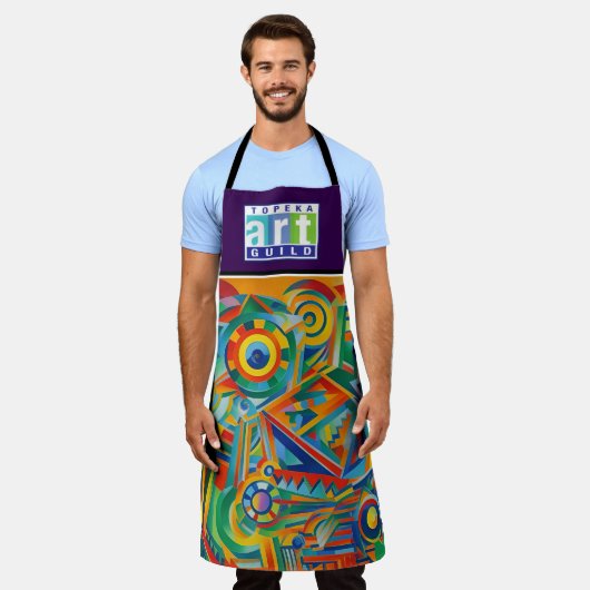 Topeka Art Guild Abstract Schort (Gedragen)