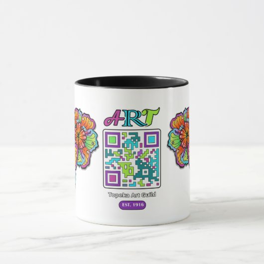 Topeka Art Guild QR Code Mok (Midden)