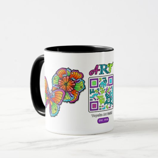 Topeka Art Guild QR Code Mok (Voorkant links)