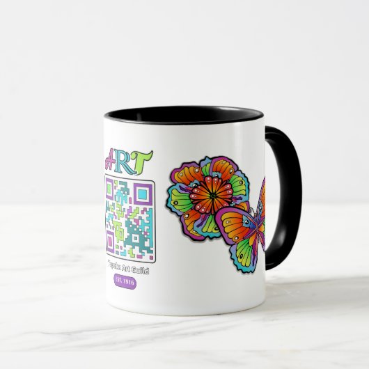 Topeka Art Guild QR Code Mok (Voorkant rechts)