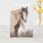 "Topeka in Winter" Vakantie Kaart (Gele Bloem)