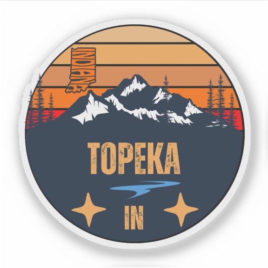Topeka, Indiana Sticker (Voorkant)