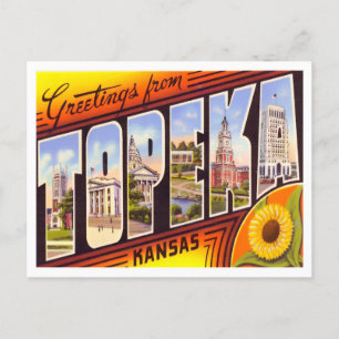 Topeka, Kansas  Big Letters Briefkaart