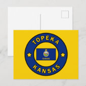 Topeka Kansas Briefkaart (Voorkant / Achterkant)