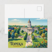 Topeka Kansas Briefkaart (Voorkant / Achterkant)
