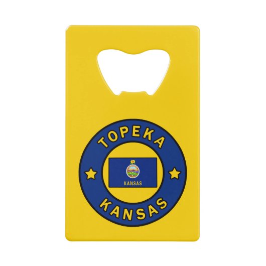 Topeka Kansas Creditkaart Flessenopener (Voorkant)