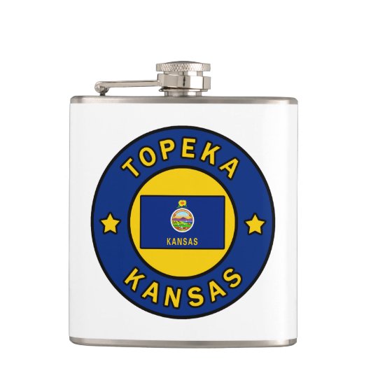 Topeka Kansas Heupfles (Voorkant)