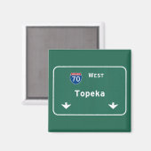 Topeka Kansas Interstate Highway: Magneet (Voorkant / Achterkant)