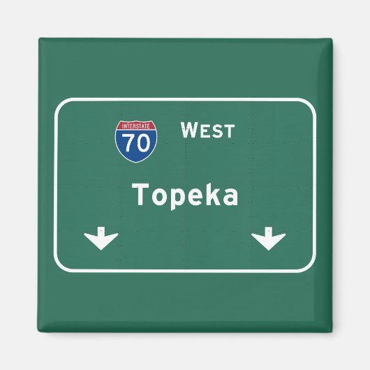 Topeka Kansas Interstate Highway: Magneet (Voorkant)