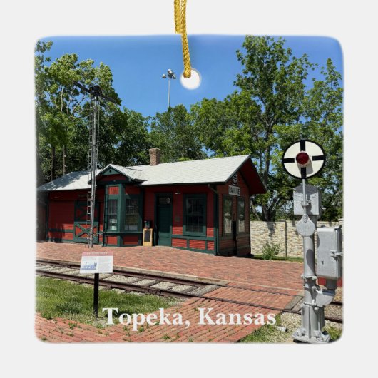 Topeka Kansas Keramisch Ornament (Voorkant)