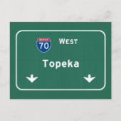 Topeka Kansas ks Interstate Highway Freeway : Briefkaart (Voorkant)