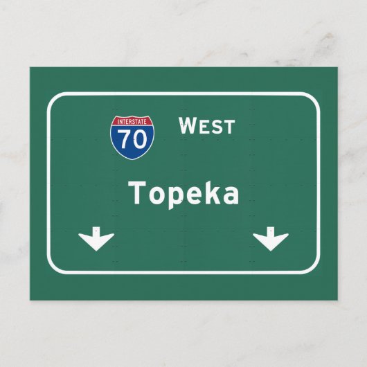 Topeka Kansas ks Interstate Highway Freeway : Briefkaart (Voorkant)