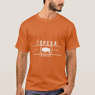 Topeka Kansas Retro Stijl T-shirt