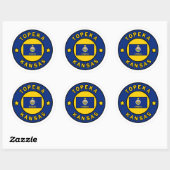 Topeka Kansas Ronde Sticker (Vel)