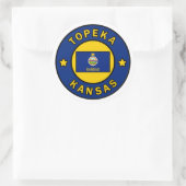 Topeka Kansas Ronde Sticker (Tas)
