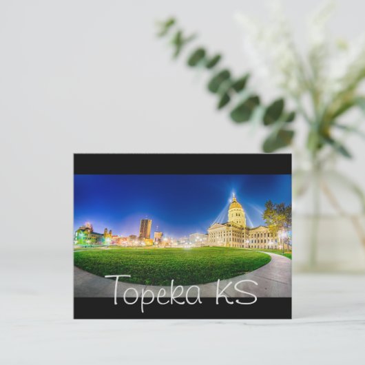 Topeka Kansas skyline Briefkaart (Staand voorkant)