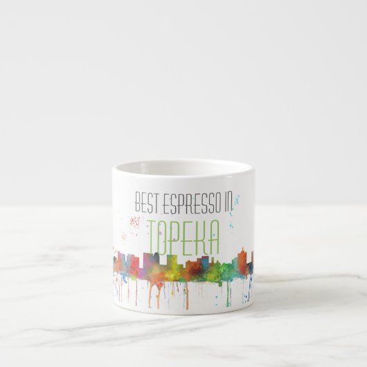 TOPEKA KANSAS SKYLINE - Espresso-Mokken Espresso Kop (Voorkant)