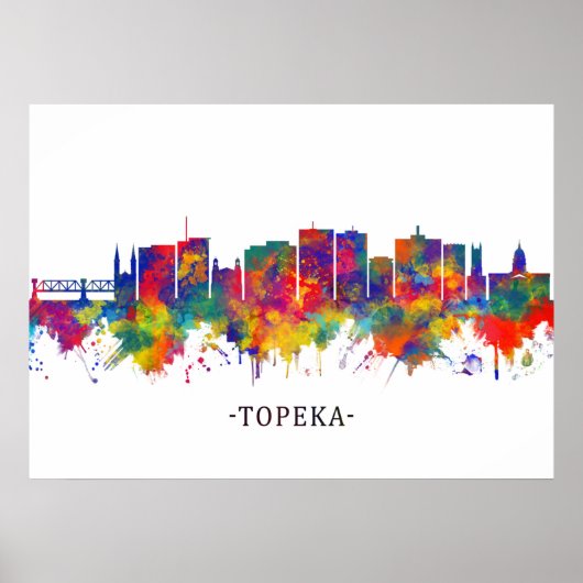 Topeka Kansas Skyline Poster (Voorkant)