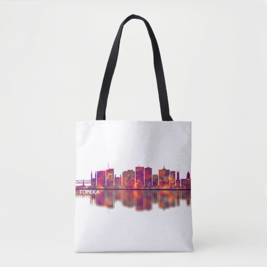 Topeka Kansas Skyline Tote Bag (Voorkant)