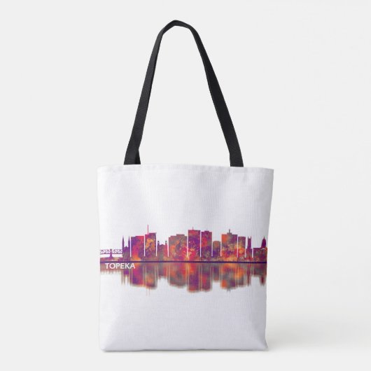 Topeka Kansas Skyline Tote Bag (Achterkant)
