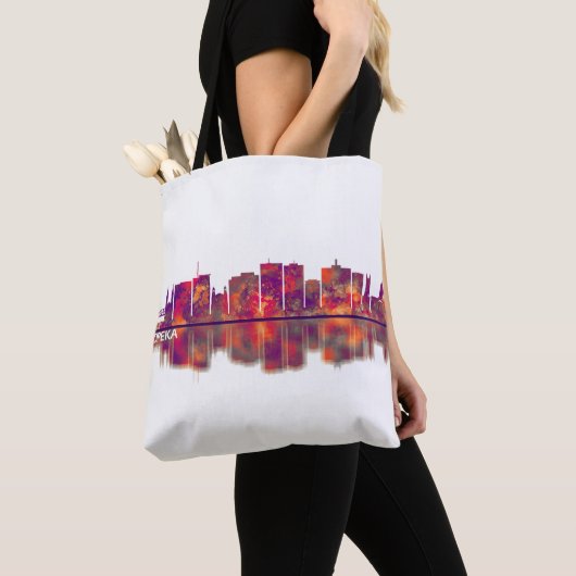Topeka Kansas Skyline Tote Bag (Dichtbij)
