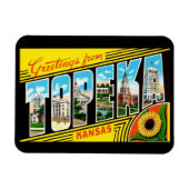 Topeka Kansas stijl met groot lettergreet Magneet (Horizontaal)