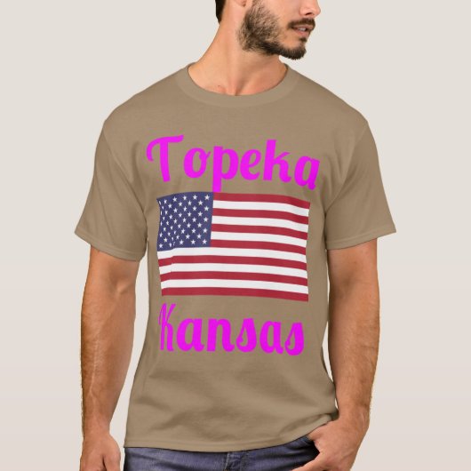 Topeka Kansas Stijlvolle Prints T-shirt (Voorkant)