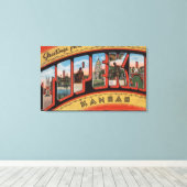 Topeka, KansasLarge Letter ScenesTopeka, KA Canvas Afdruk (Insitu (Houten vloer))