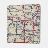 Topeka KS  kaart Keramisch Ornament (Links)