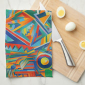 Topeka Kunstgilde Abstract Theedoek (Quarter Fold)