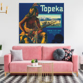 Topeka merk Citrus Crate Label Canvas Afdruk (Insitu (Woonkamer))