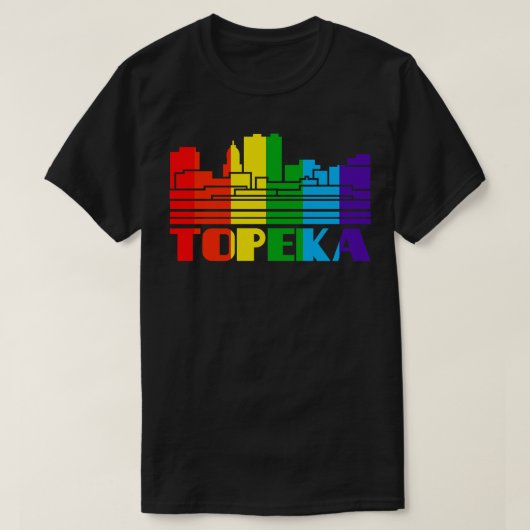 Topeka Pride Topeka LGBT Gift LGBTQ Supporter T-sh T-shirt (Design voorkant)