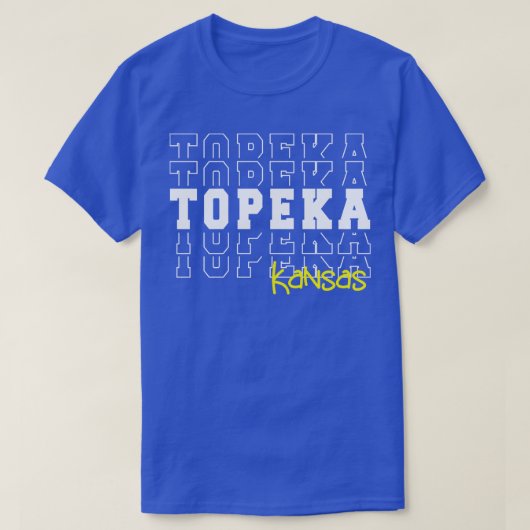 Topeka stad Kansas Topeka KS T-shirt (Design voorkant)