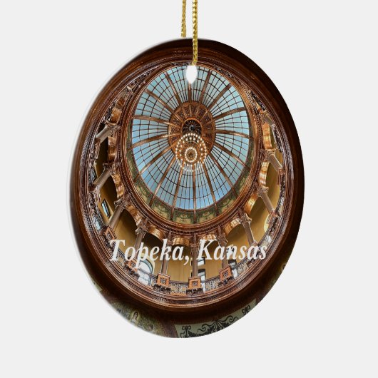 Topeka State Capitol Dome Keramisch Ornament (Rechts)